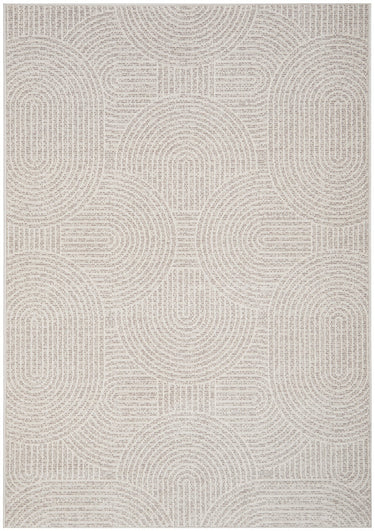 Prague Klarn Natural Tan Modern Geometric Wool Rug